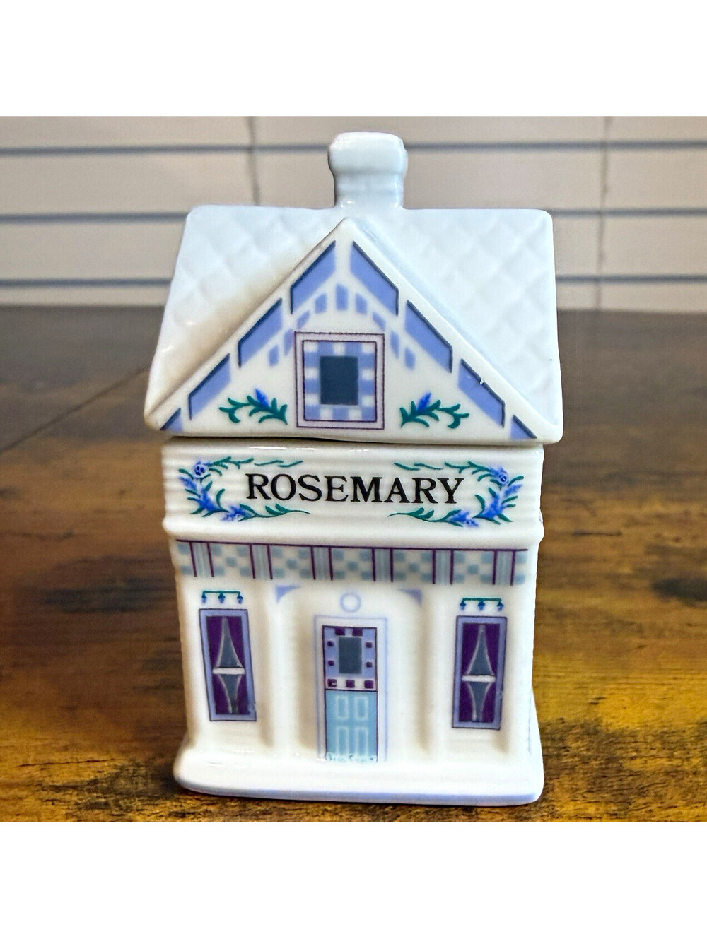 Lenox Spice Village Rosemary Spice Jar 2nd Edition Porcelain 3” House 897186